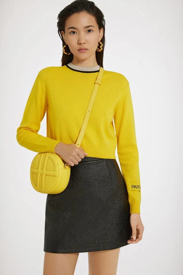Patou Knitwear KN180 gilet jaune coton laine XS-XXL
