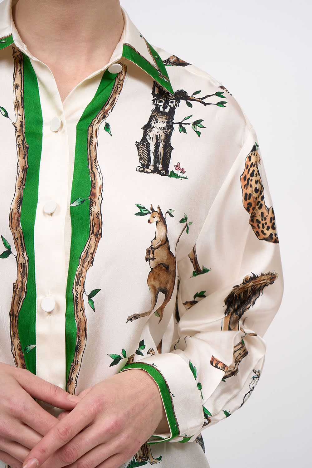 Paul & Joe Abecedaire chemise twill soie imprimé ample