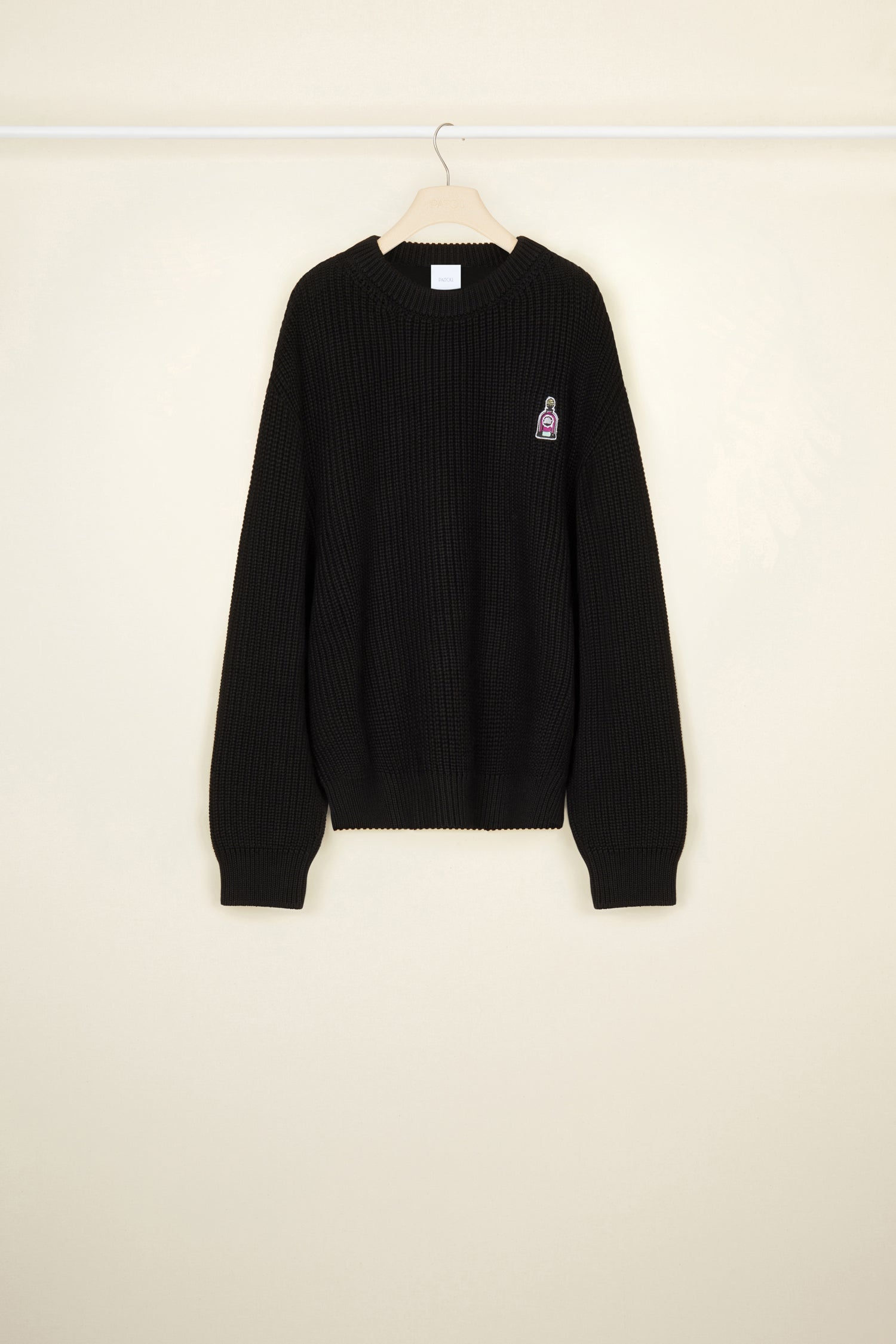 Patou P22KN081 pull laine noir oversize XS-XL