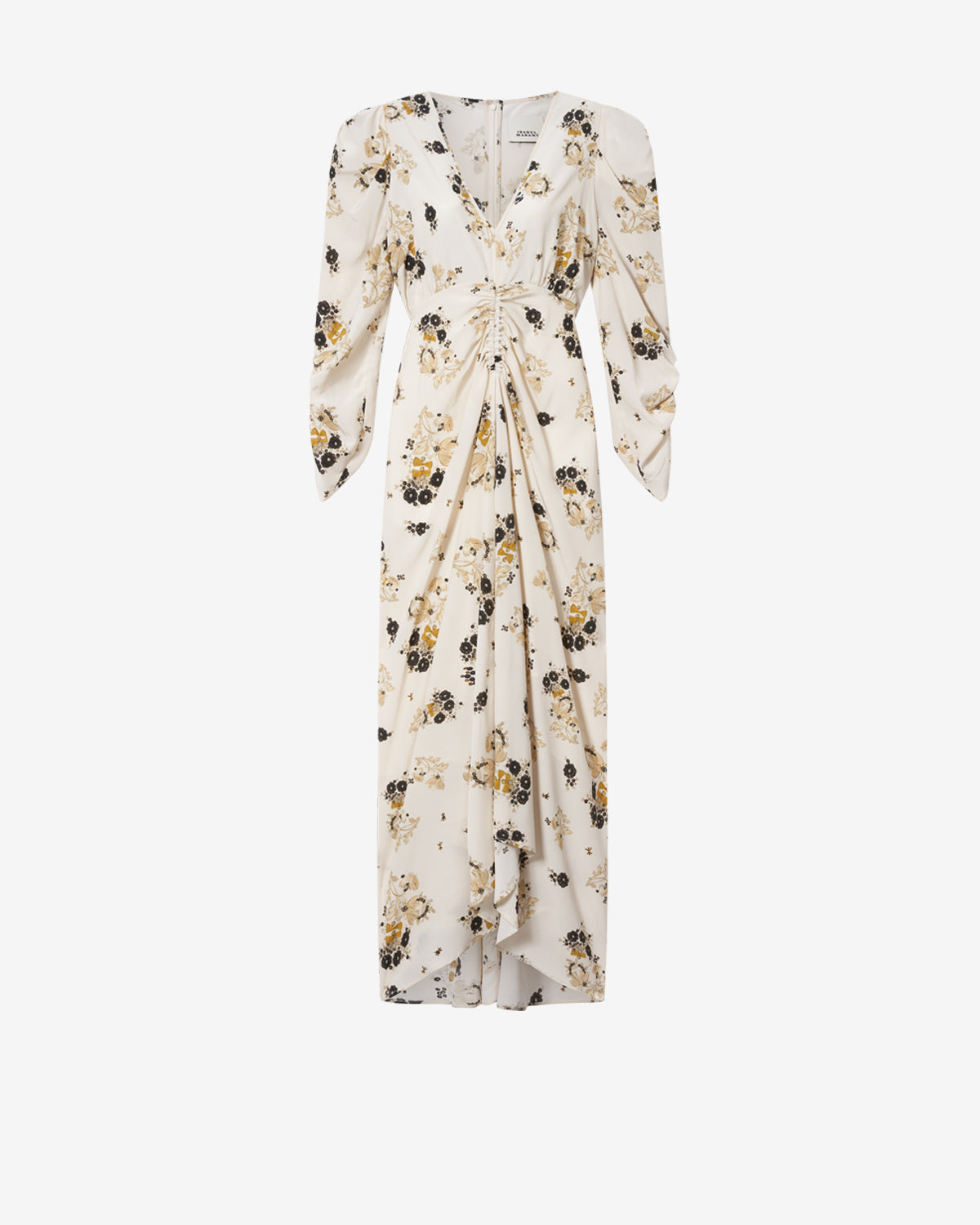 Isabel Marant Albini robe écru soie fleurie