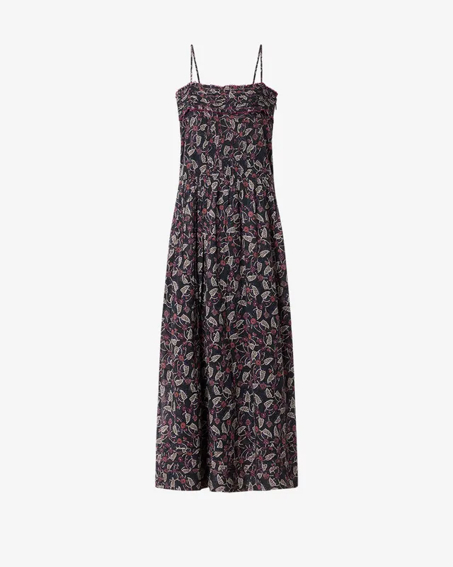 Isabel Marant Demy RO1177FA-D3J03E robe longue Noir Framboise