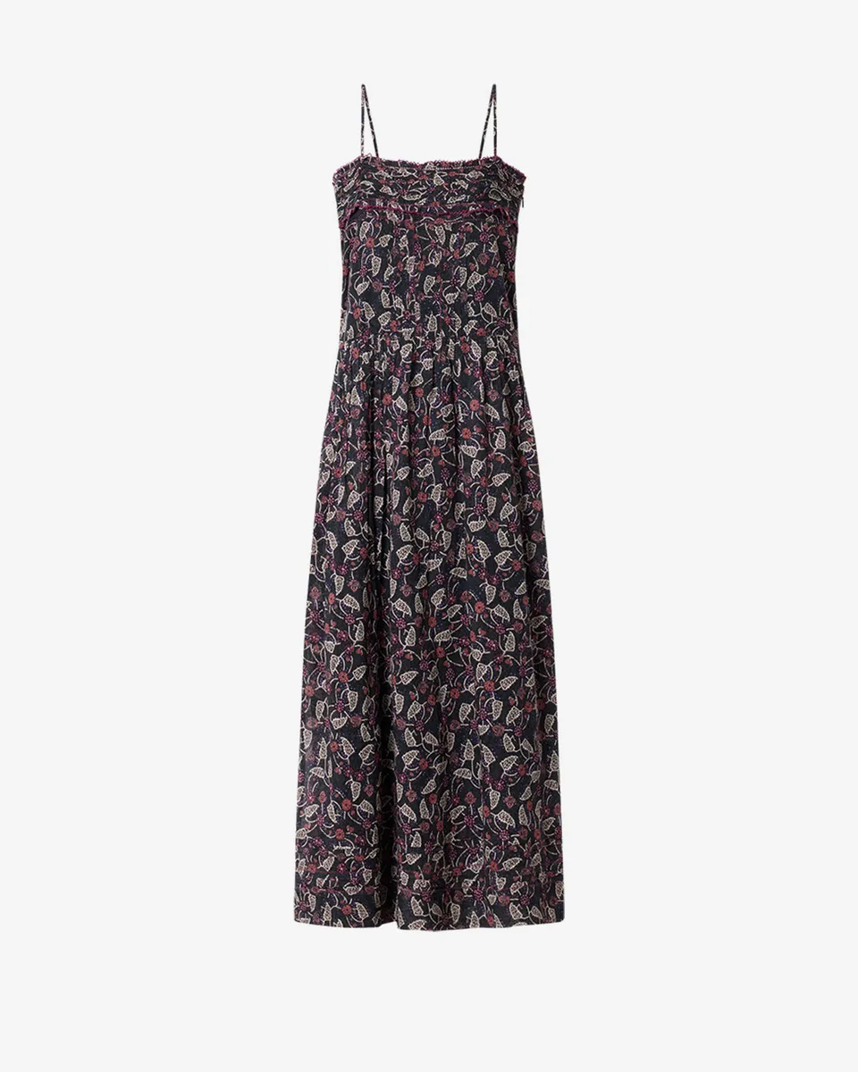 Isabel Marant Demy RO1177FA-D3J03E robe longue Noir Framboise