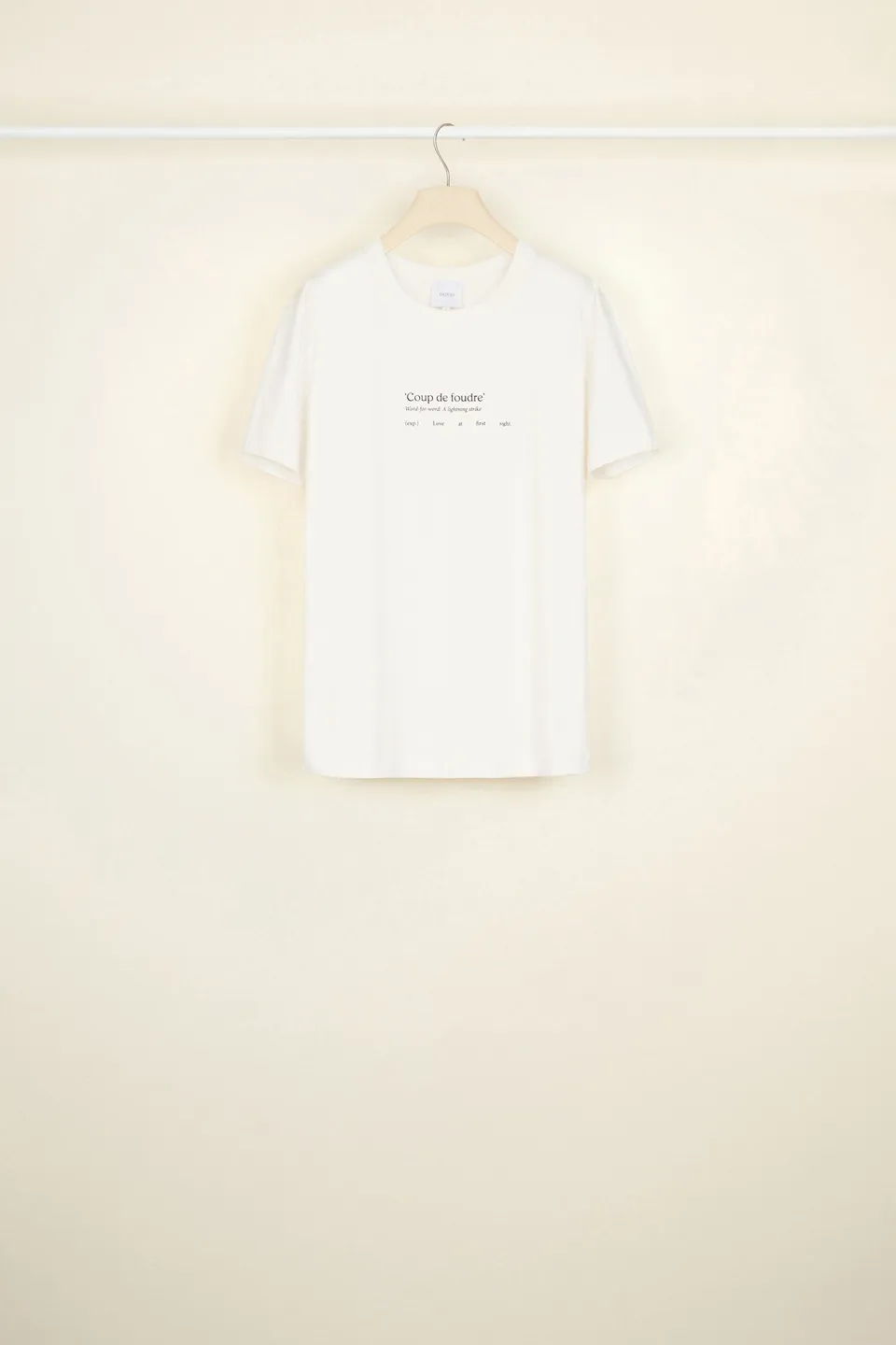 Patou JE006 t-shirt coton bio Coup de Foudre blanc XS-XXL