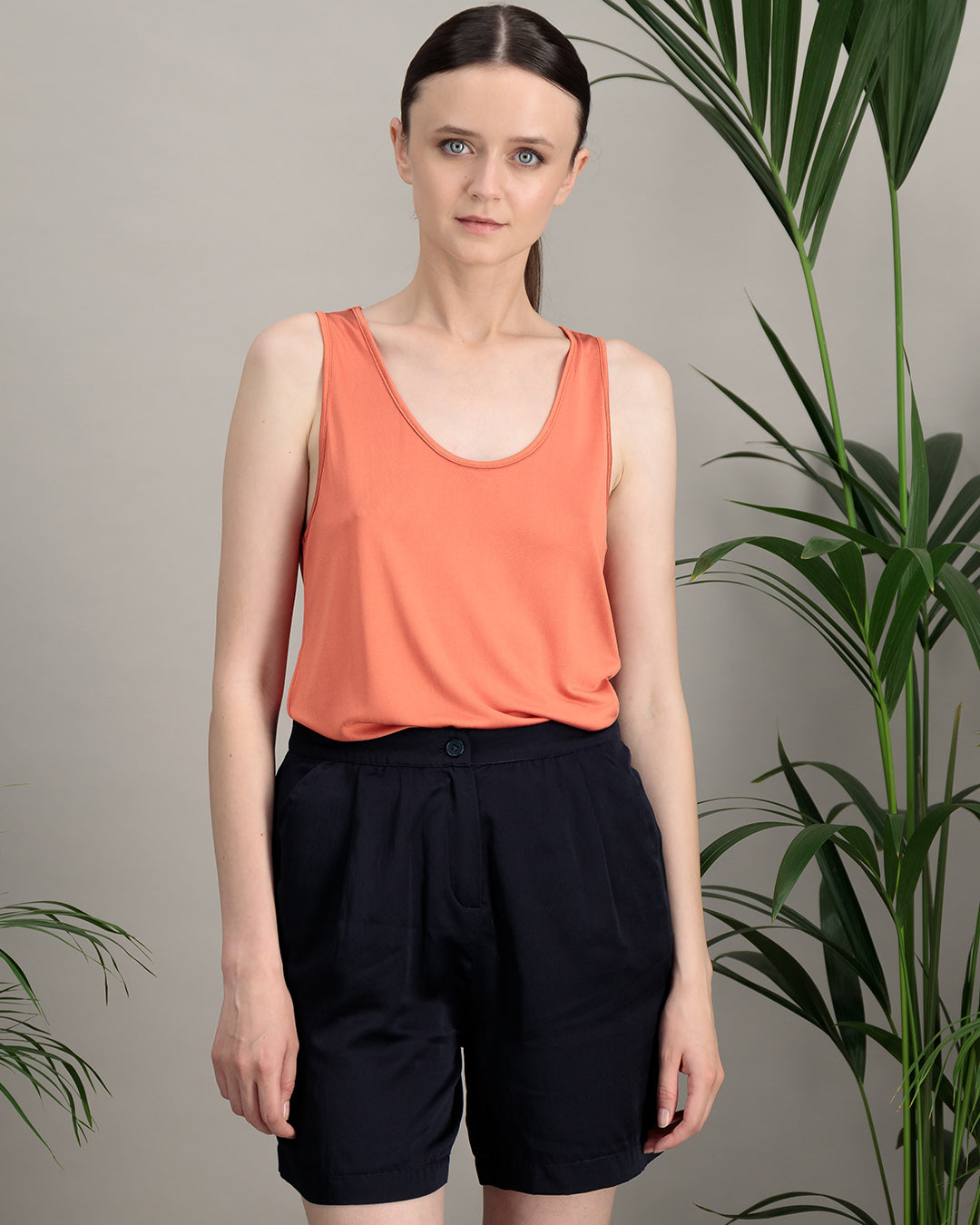 Anahide Saint André Maille du Désert tank top maille soie azur
