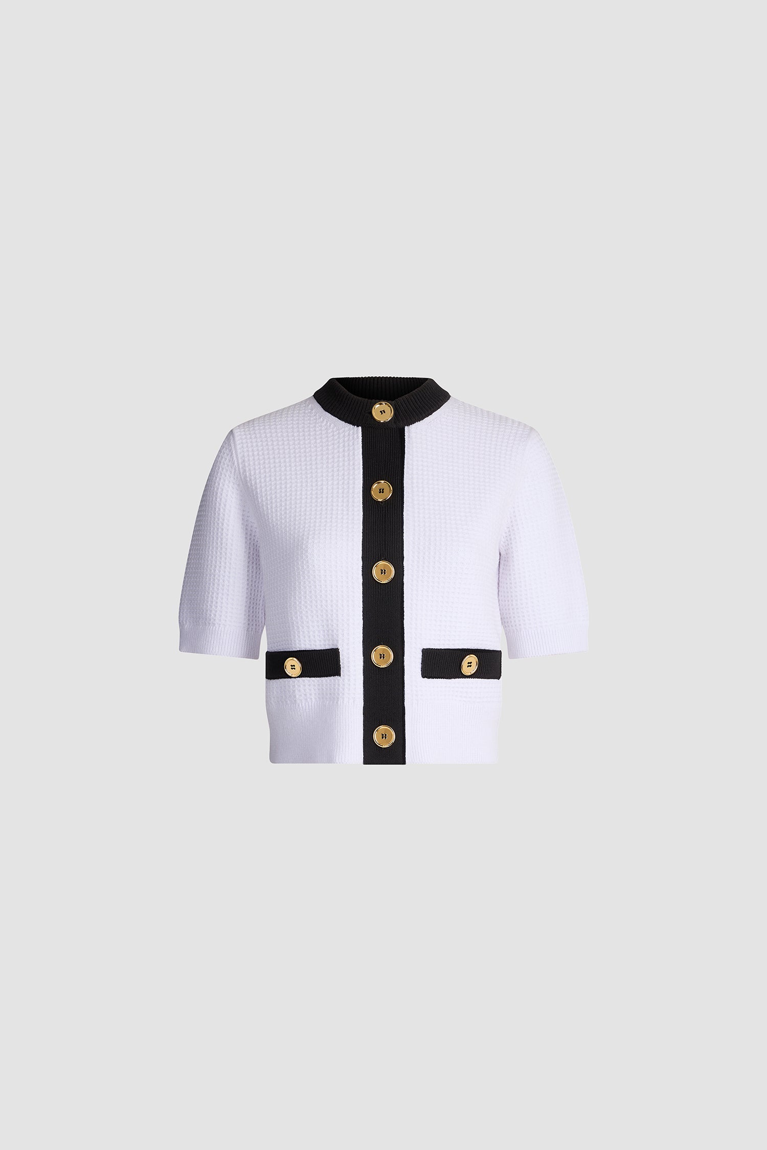 Patou KN338 gilet boutoné coton blanc texturé XS-XL