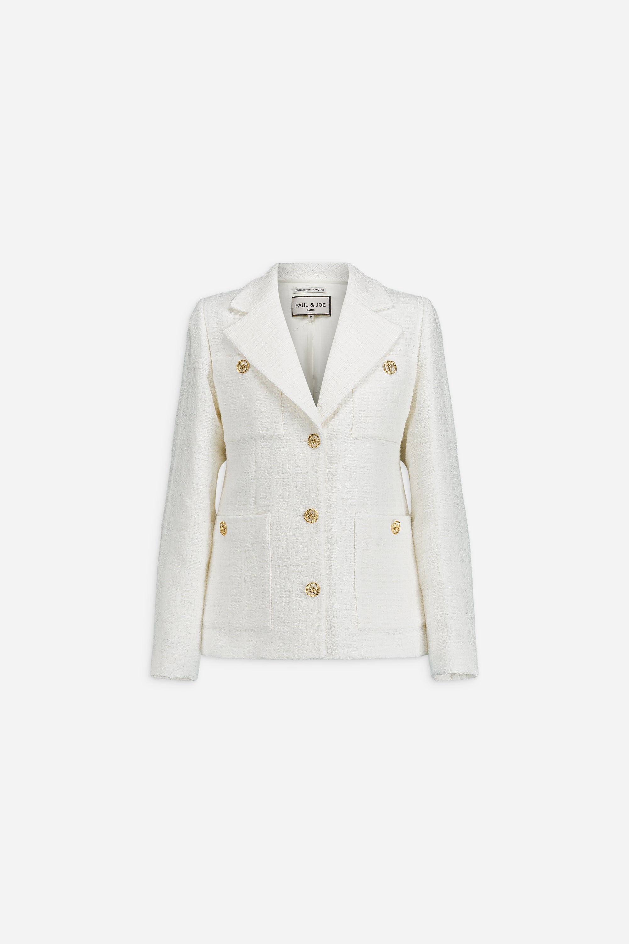 Paul & Joe Laetitia veste tweed lurex blanc
