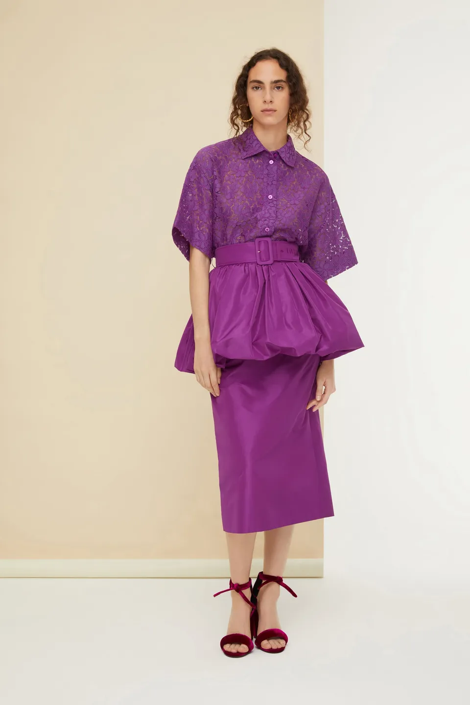 Patou Skirts P22SK0280011479A jupe anemone faille midi