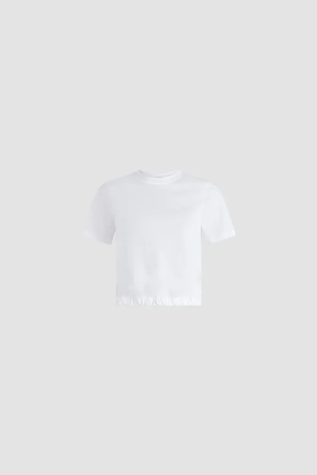 Patou P25JE1509999001W t-shirt coton White dos ouvert