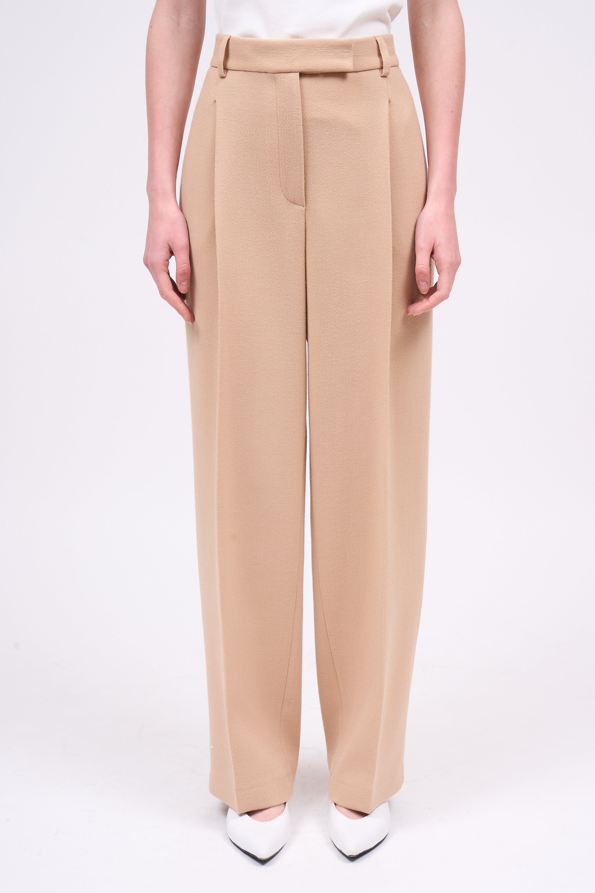 PAUL & JOE Dandy pantalon coupe droite marine boutons recouverts