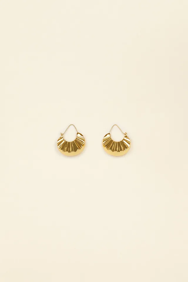 Patou Jewellery Large Mandarine boucles doreilles doré laiton