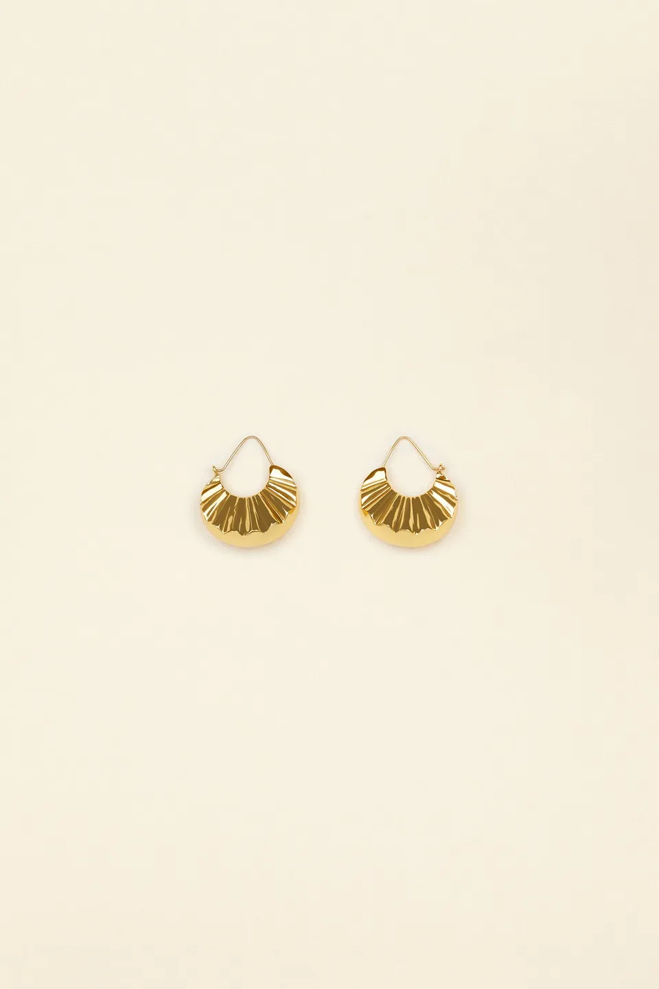 Patou Jewellery Large Mandarine boucles doreilles doré laiton