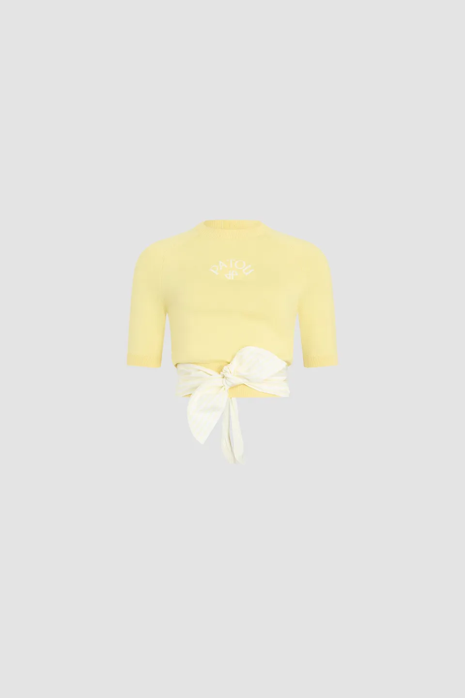 Patou KN3318091222Y t-shirt coton noué jaune Lemonade