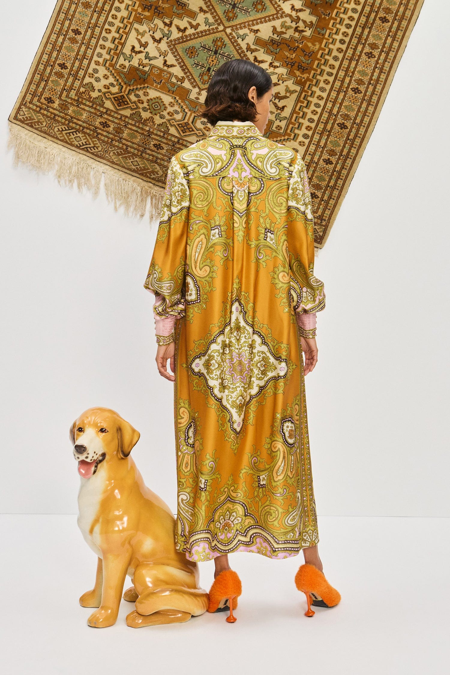 Alemäis Clemenza Silk Shirtdress robe chemise midi soie