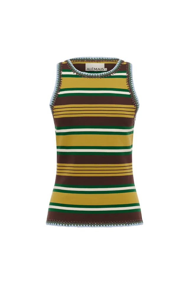 Alemaïs Knitwear Clover Knit Top débardeur rayé taille M