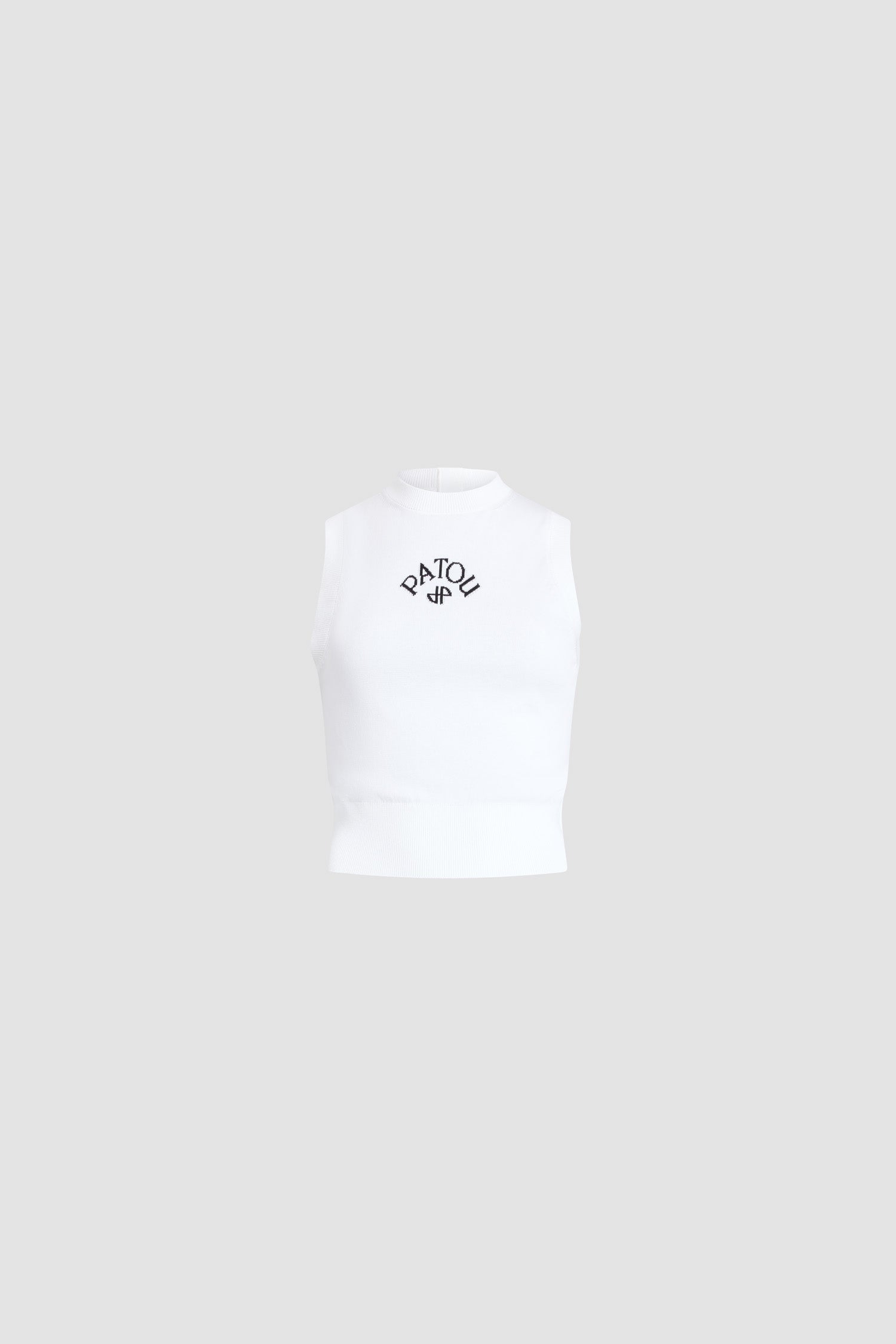 Patou top tricot sans manches KN346 coton bio blanc S