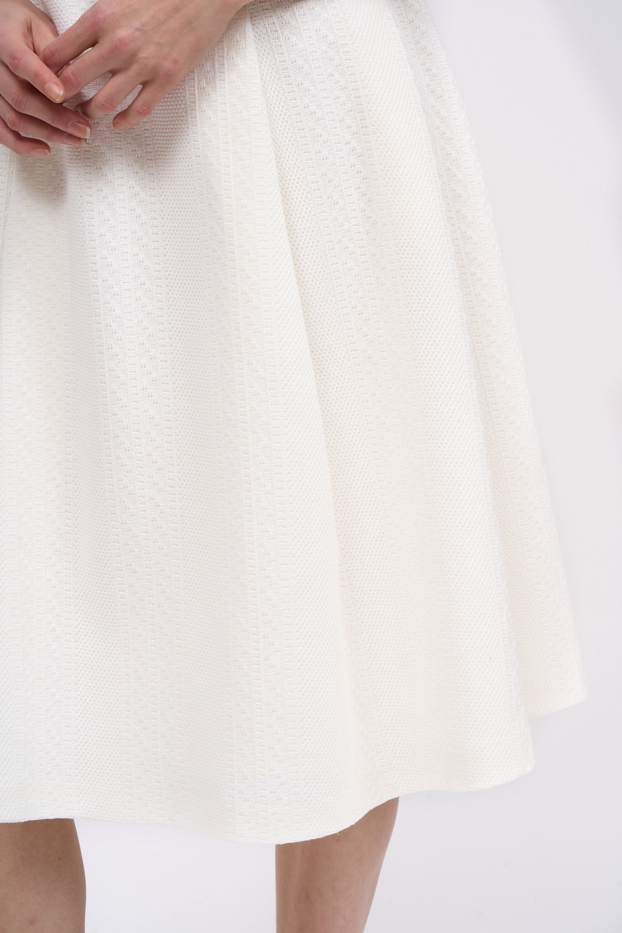 Paul & Joe Olly robe cintrée blanc coton pointelle 36