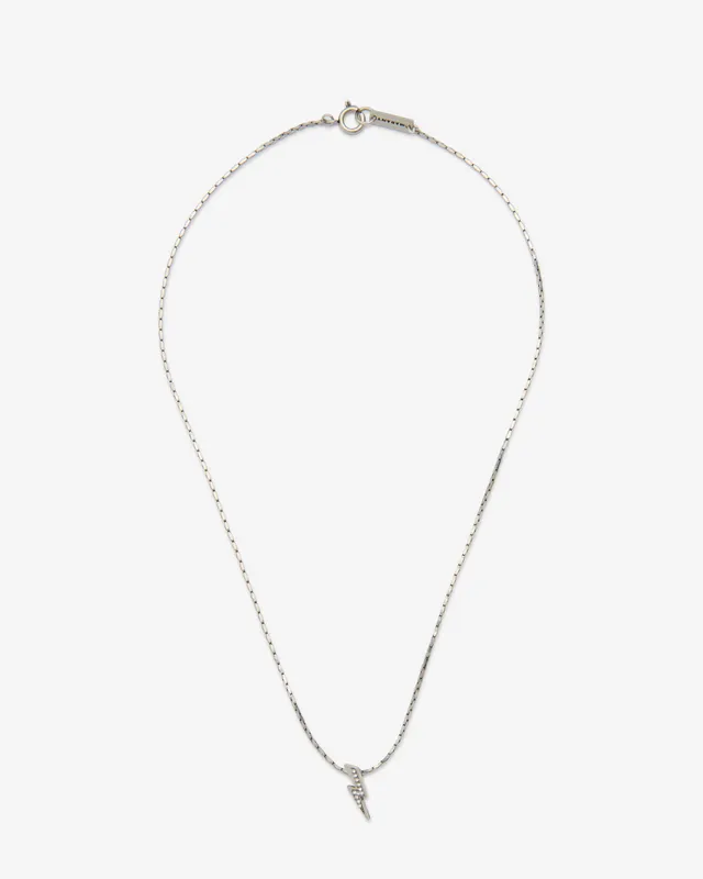 Isabel Marant Flash collier argenté pendentif éclair