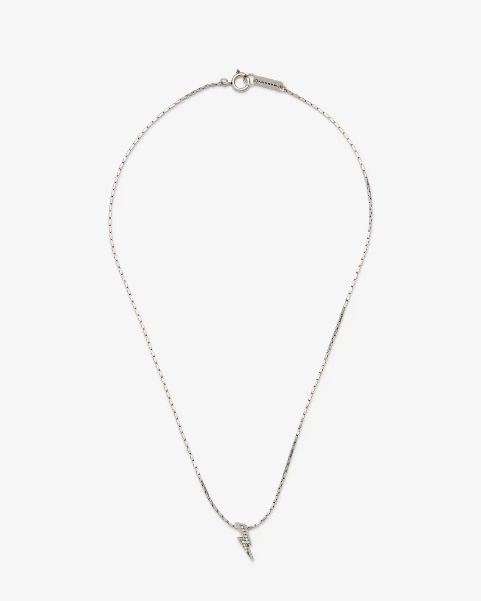 Isabel Marant Flash collier argenté pendentif éclair