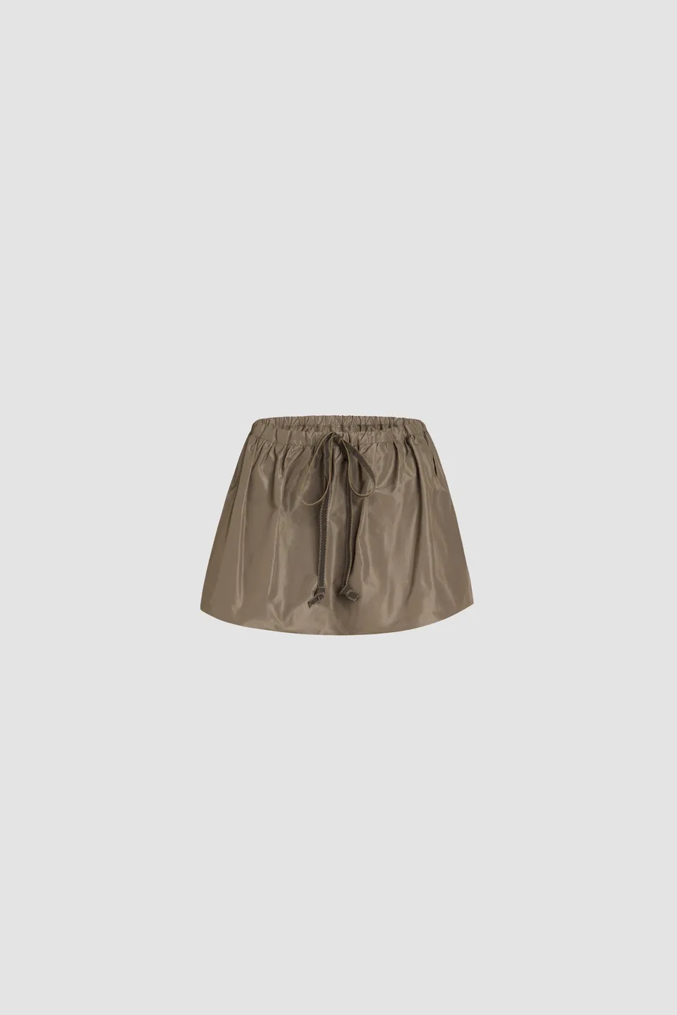 Patou P25SK0810011809B mini jupe faille recyclée Mocha