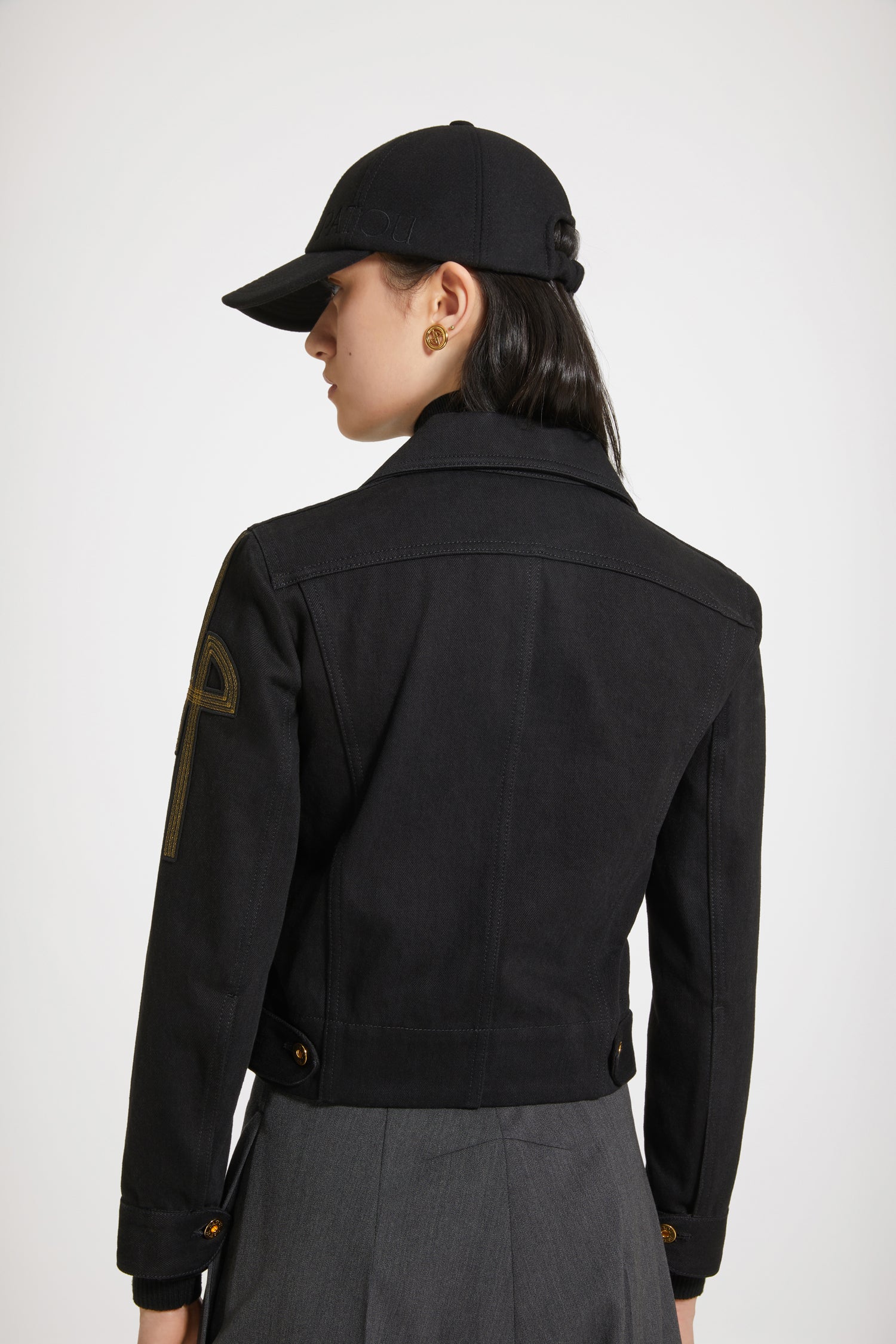 Patou Denim OU001 veste jean noir coton bio