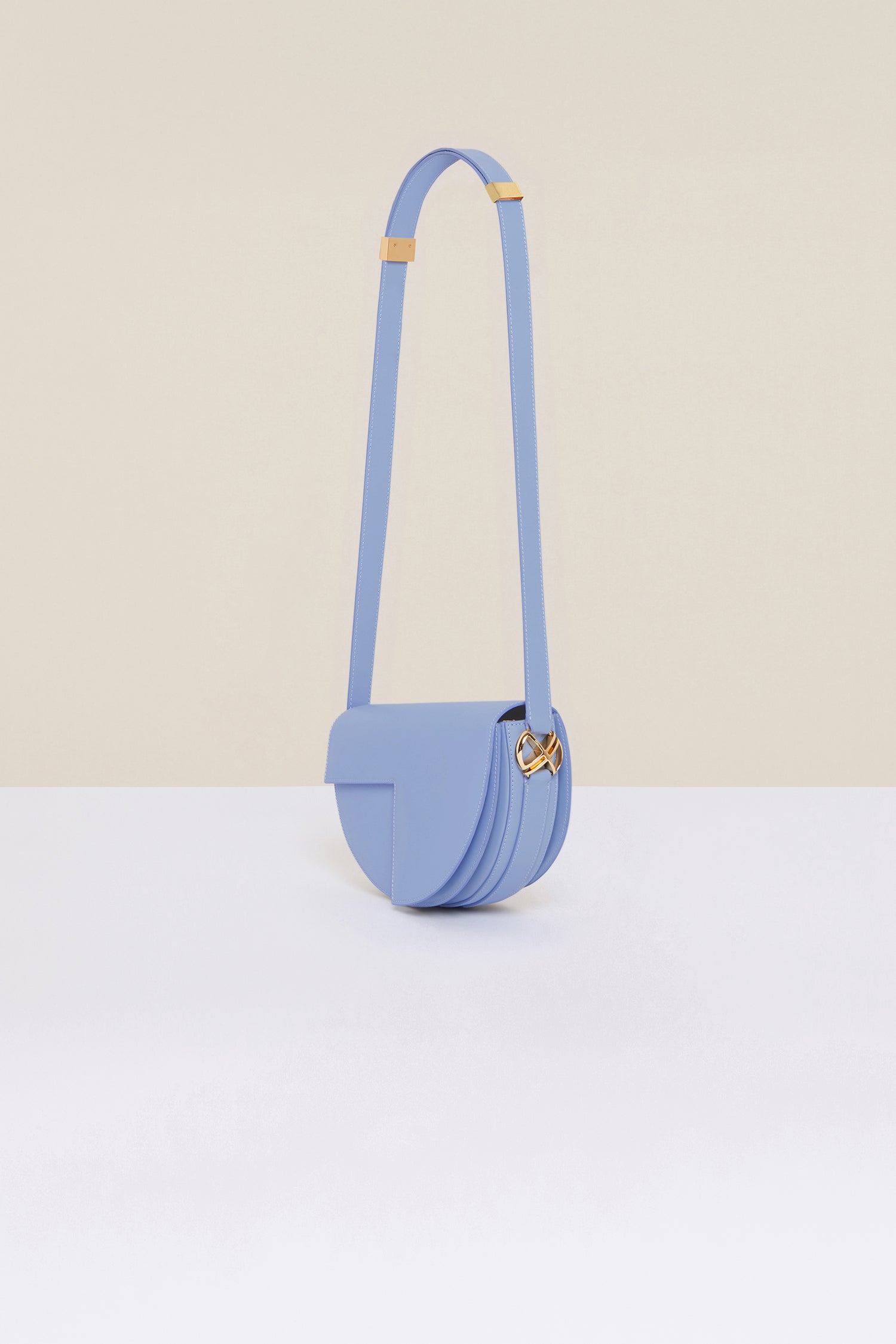 Patou BA001 sac main cuir bleu alaska blue