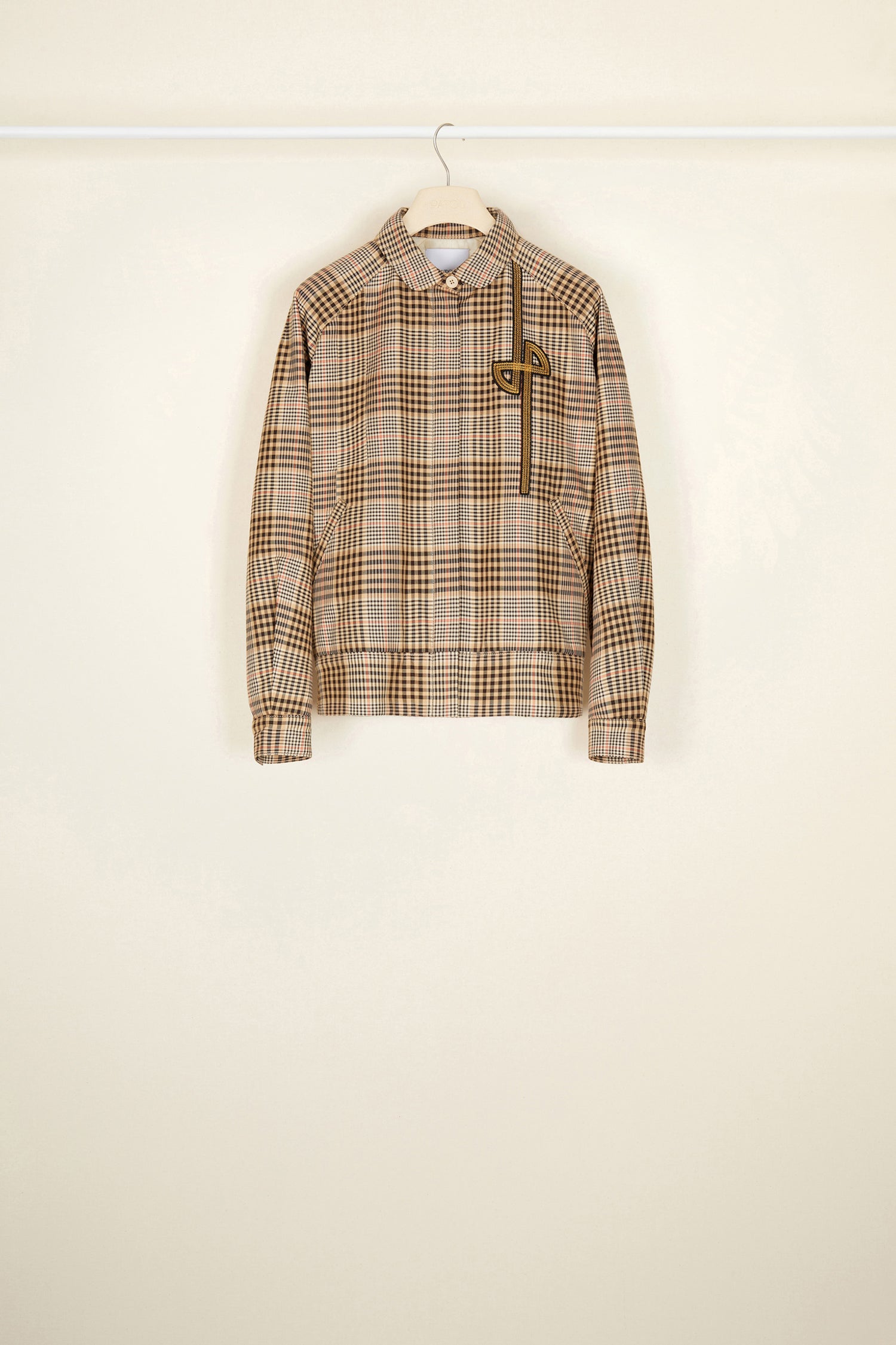 Patou A20OU007 bomber tartan coton gabardine