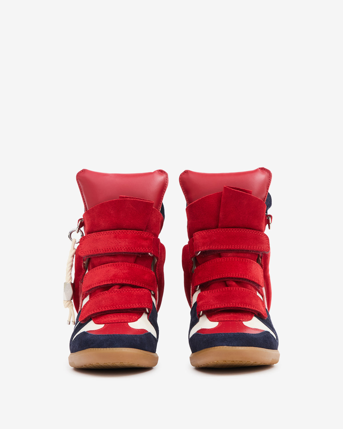 Isabel Marant Bekett BK0104FA baskets rouge compensées 5 cm