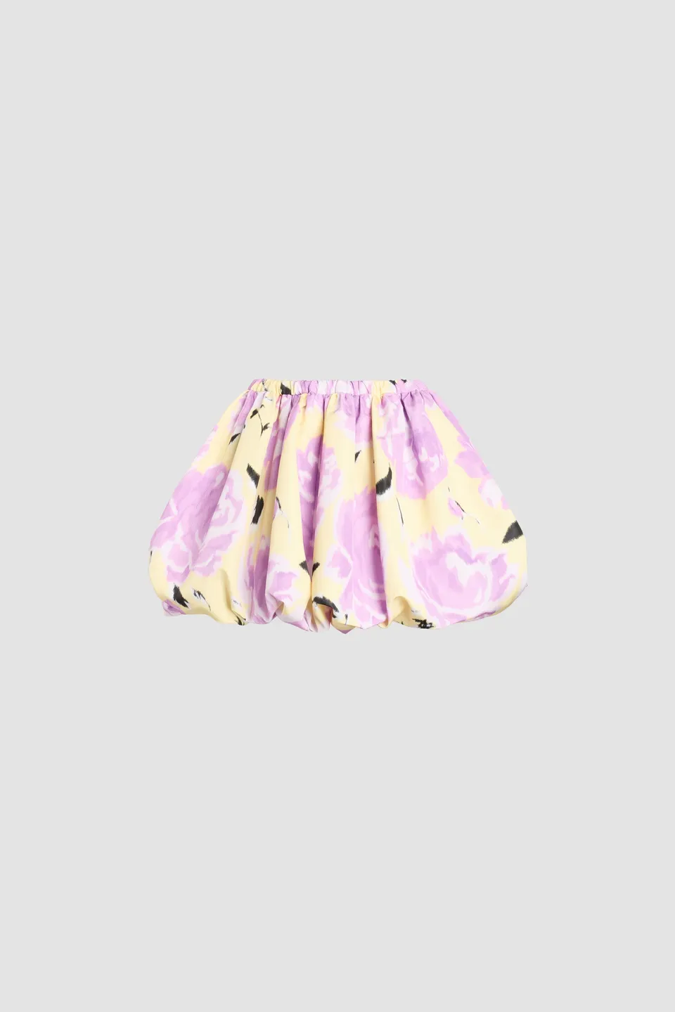 Patou Skirts P26SK11002465965 Mini jupe jaune fleurs faille