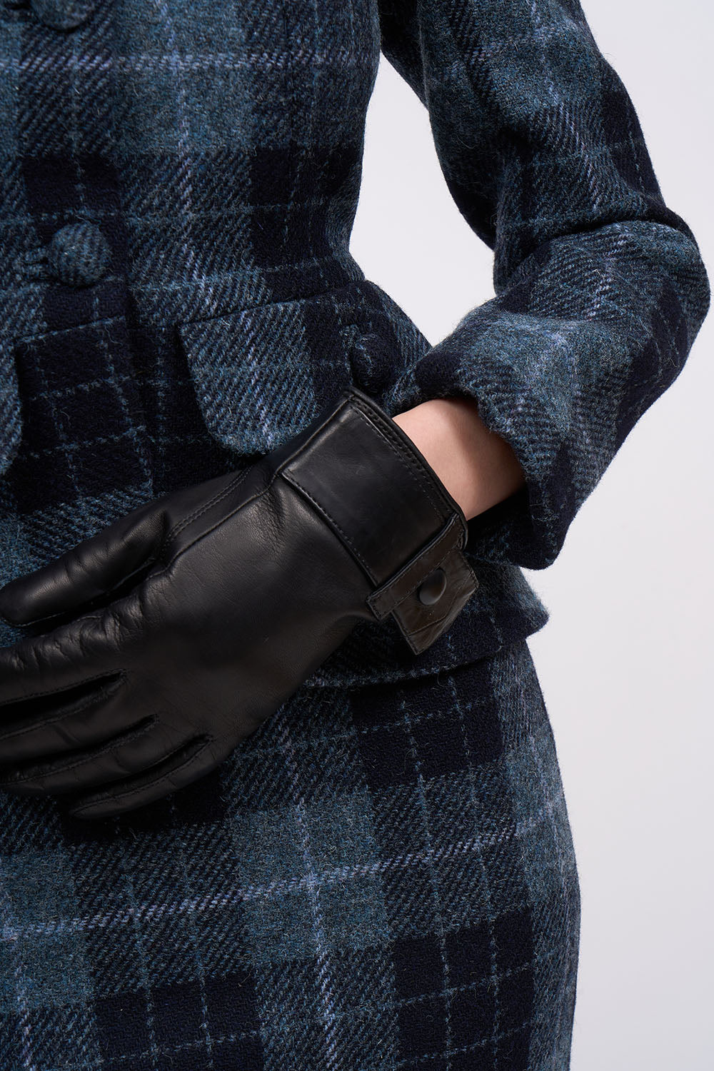 Paul & Joe Celimene veste cintrée laine indigo Harris Tweed
