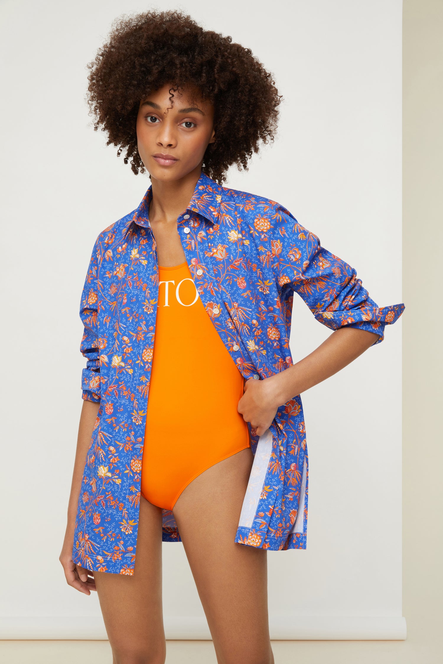Patou SW001 maillot une pièce orange citrus
