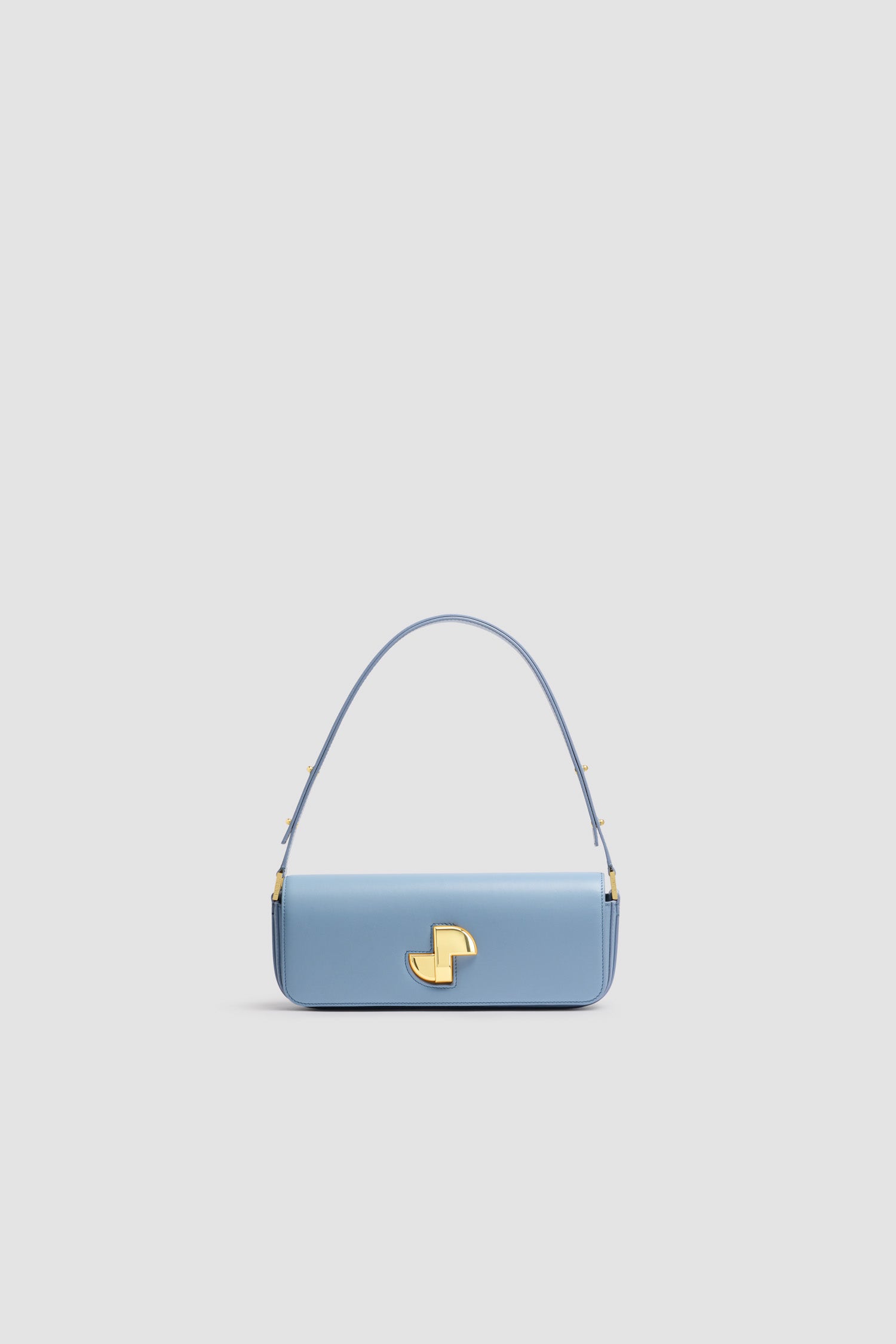 Patou Le Lock P25BA0205000637B sac cuir bleu skylight