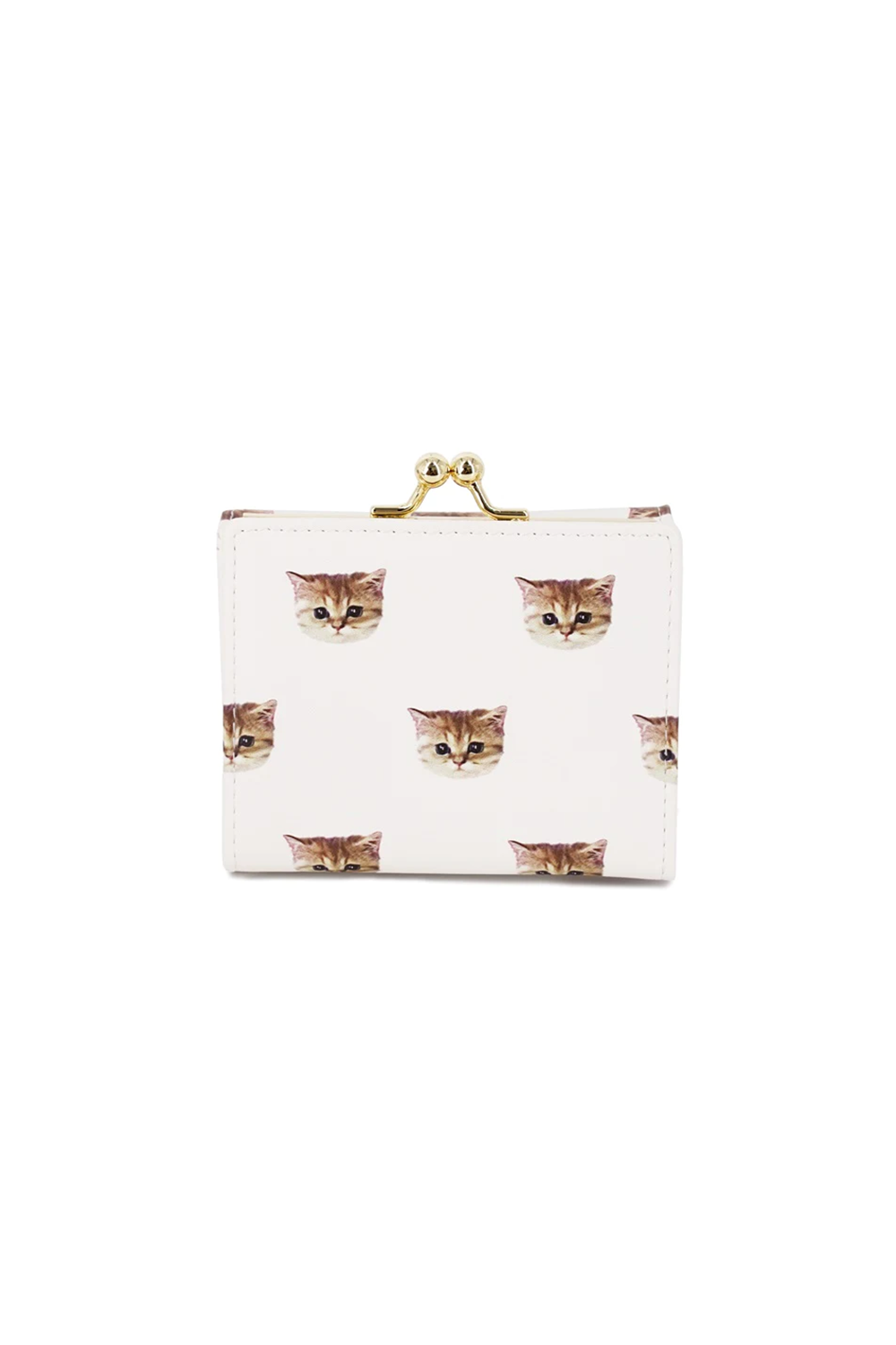 Paul & Joe Nounette porte-monnaie ivoire motif chat