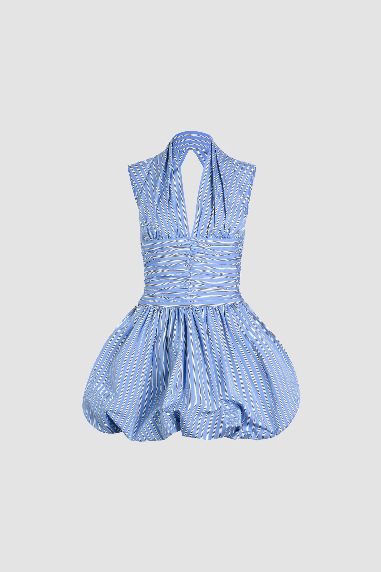 Patou P25DR17601905065 mini robe bulle bleue dos nu