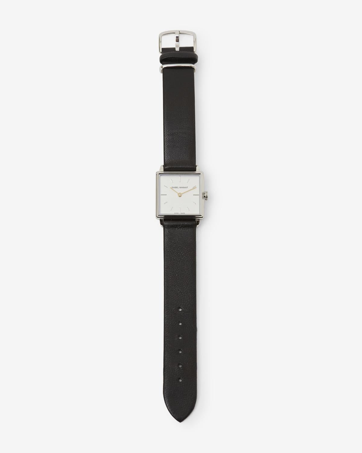 Isabel Marant 12.04 montre cadran carré argent