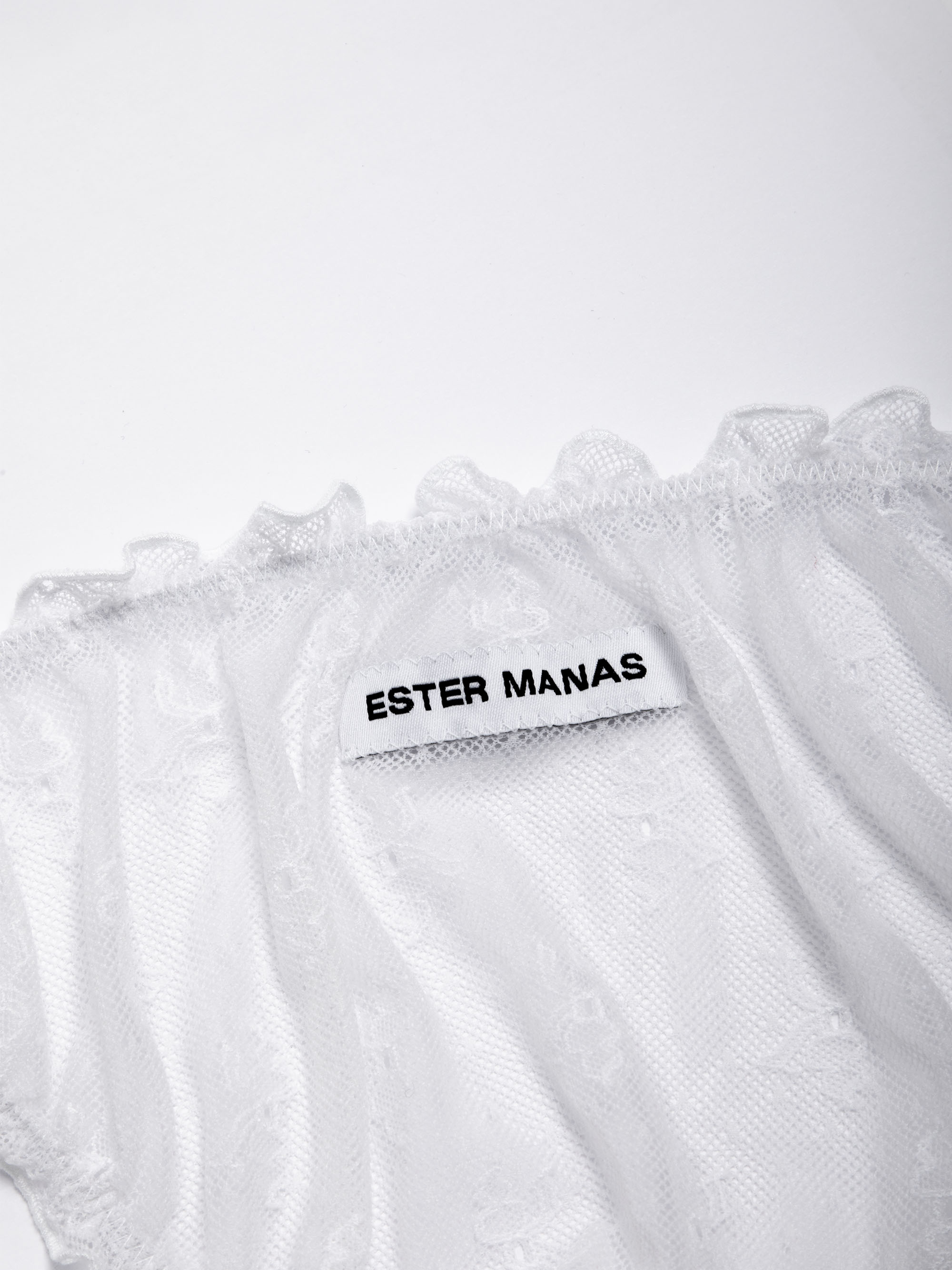 Ester Manas Mini Bow culotte dentelle blanche volants