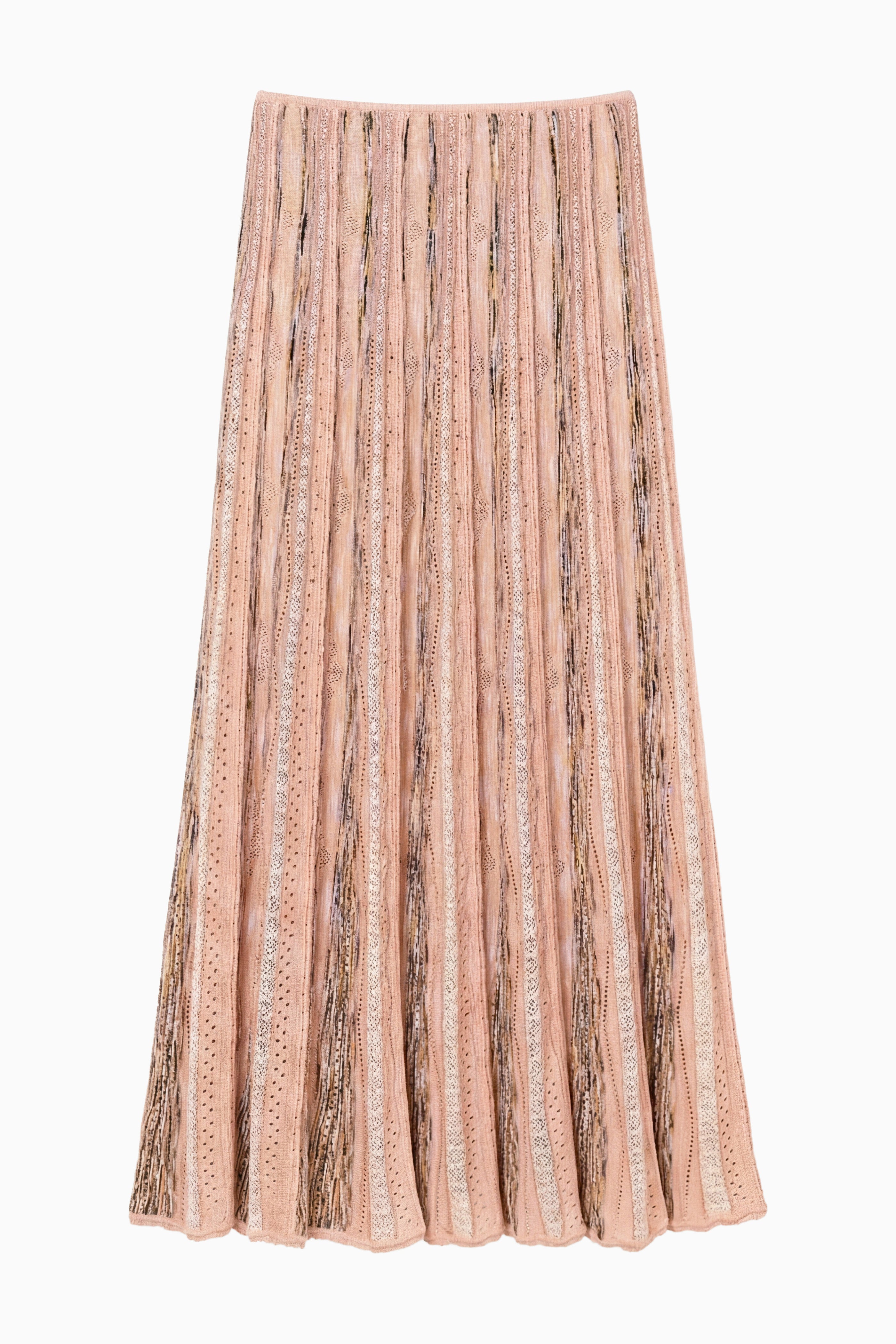 Ulla Johnson Clio jupe midi Hibiscus rose en maille lurex
