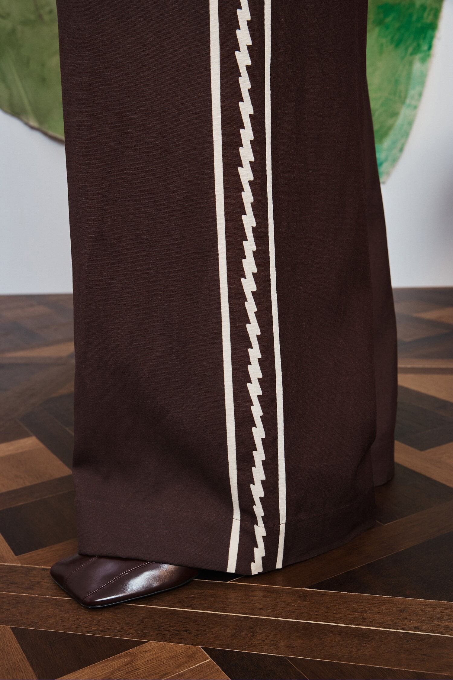 Alemaïs Lori pantalon large rayé viscose taille 10