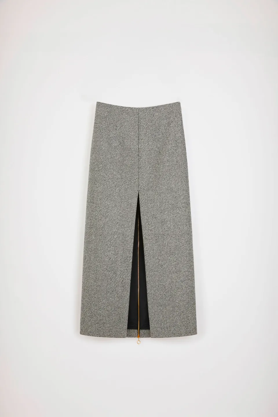 Patou SK045 jupe crayon laine Graphite midi
