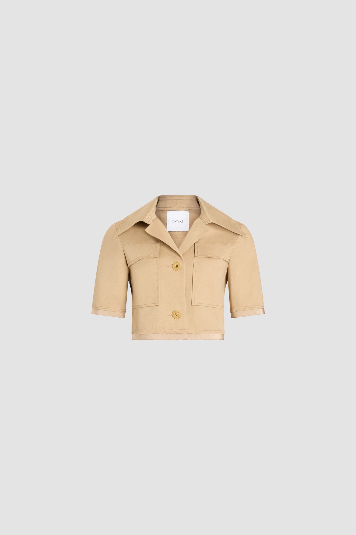Patou P26JA0480074093S veste coton sable manches courtes