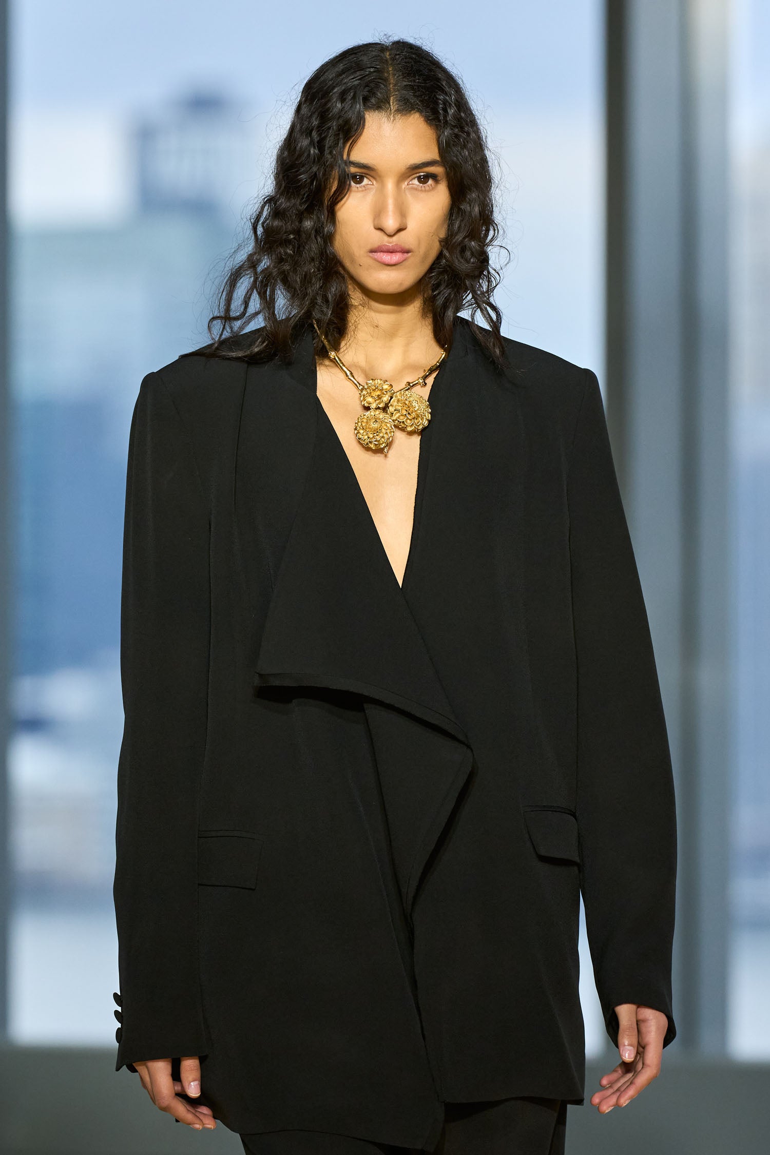 Ulla Johnson Elea blazer noir drapé viscose