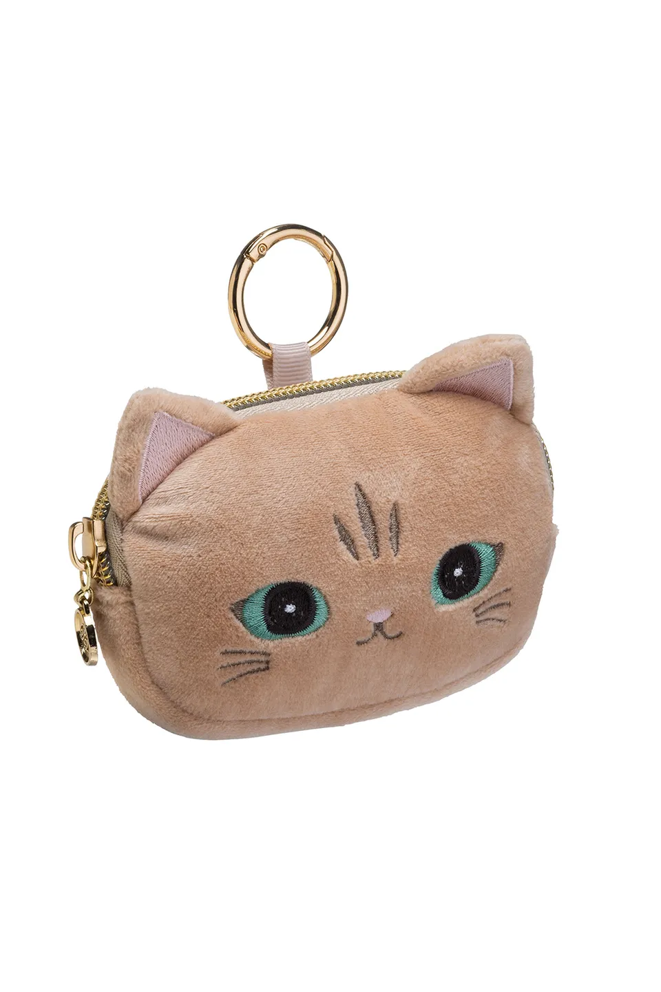 Paul & Joe Nounette pochette chat marron taille M 11 cm