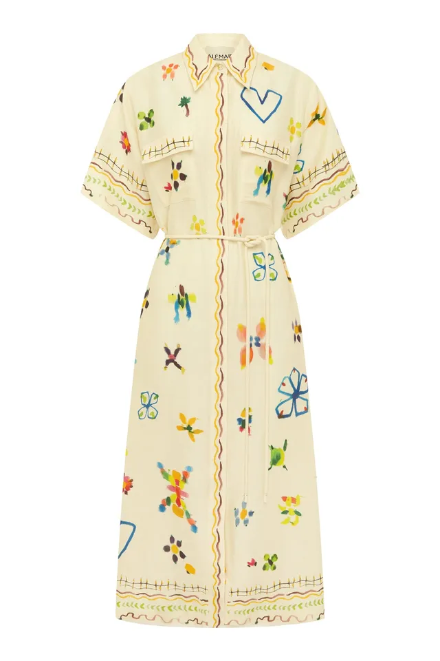 Alemaïs Sidi Shirtdress Robe Chemise 10 lin imprimé