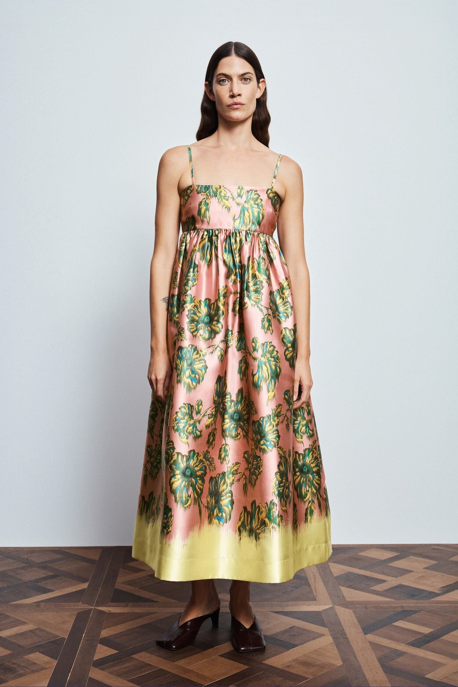 Alemais Faye robe midi empire fleurie recyclée