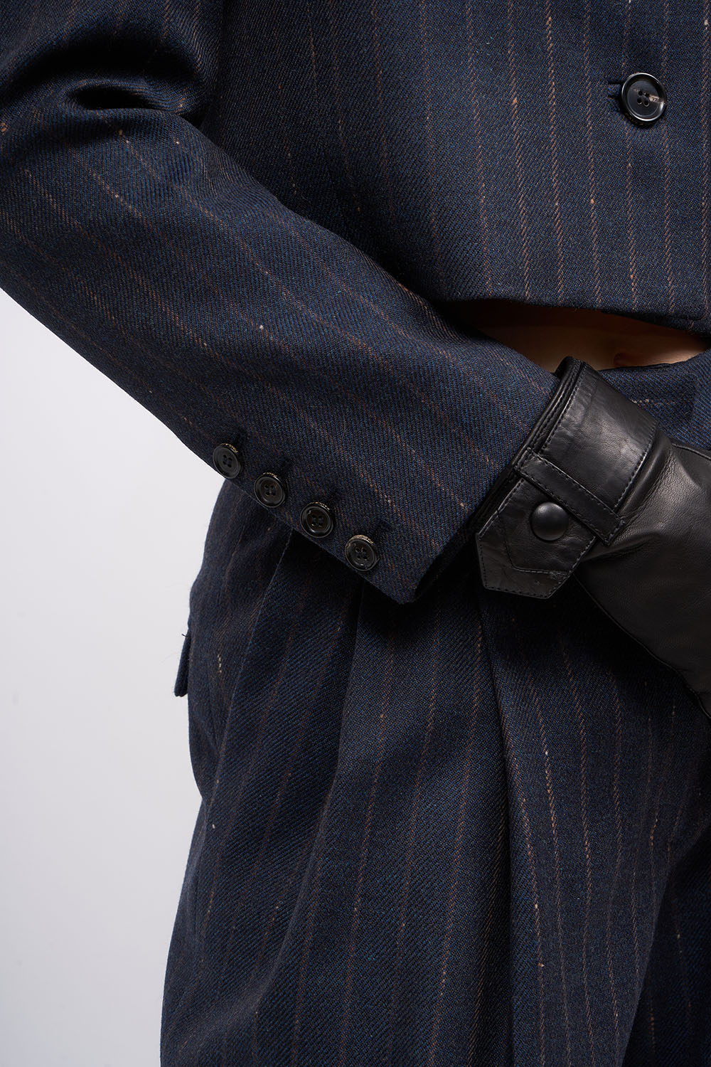 Paul & Joe Tibre veste courte twill laine rayée 100% laine