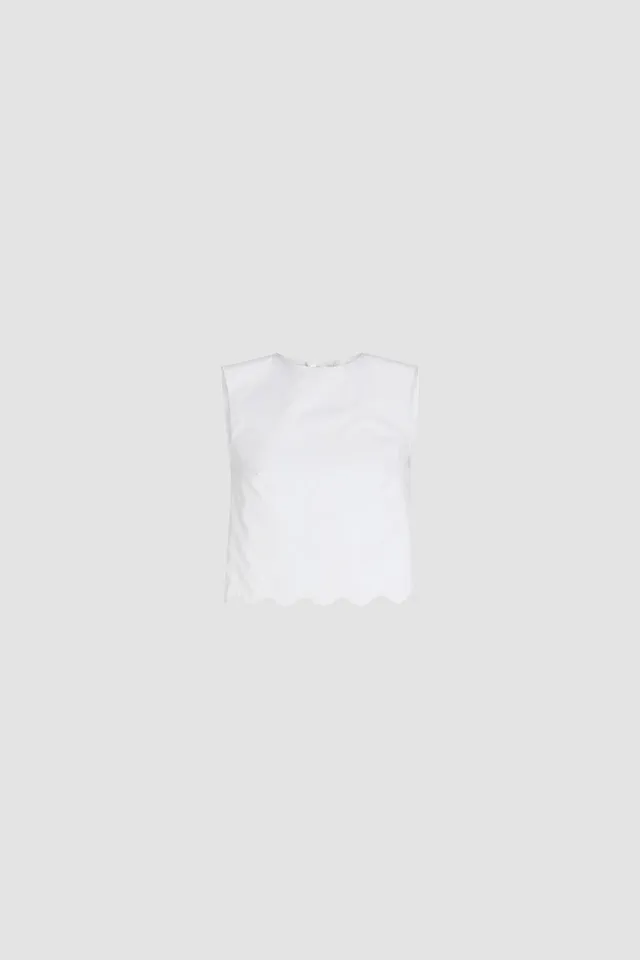 Patou Tops P25TO160 crop top coton blanc