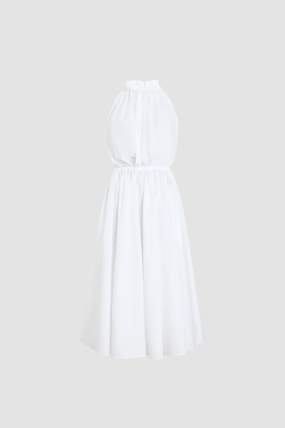 Patou DR247 Robe Midi Coton Bio Blanc Col Montant 34-44