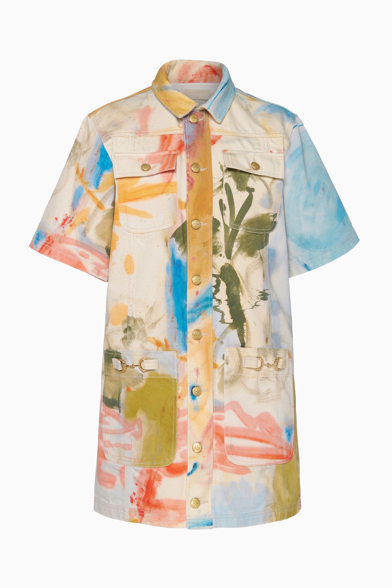 Ulla Johnson Painters Denim Mini Dress robe jean Western Dream