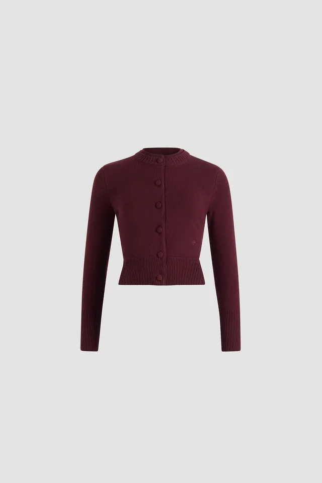 Patou H25KN3028041317R gilet laine cachemire rouge