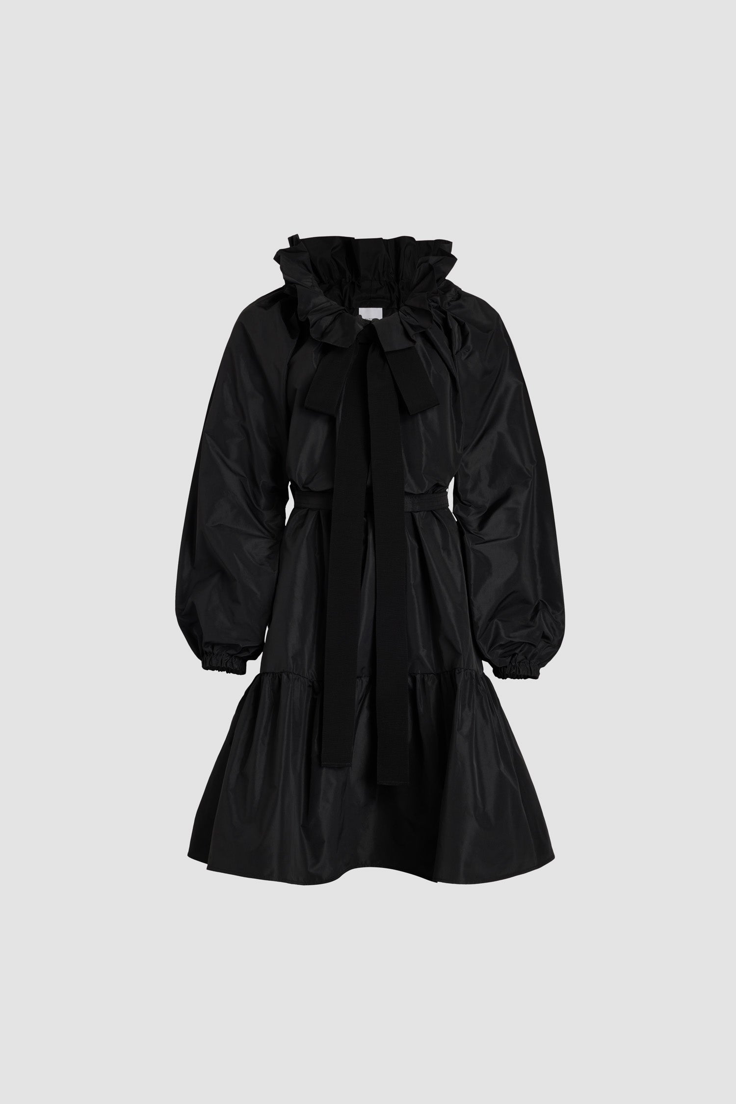 Patou DR158 robe faille recyclée noire col lavallière