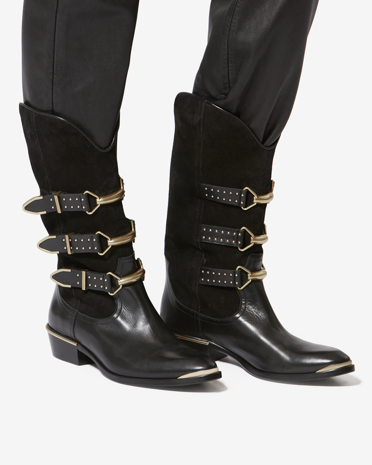 Isabel Marant Mexia bottes cuir noir